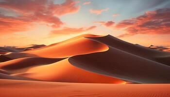 ai gerado majestoso areia dunas forma África tranquilo panorama gerado de ai foto