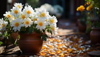 ai gerado frescor do natureza dentro uma vibrante flor ramalhete gerado de ai foto