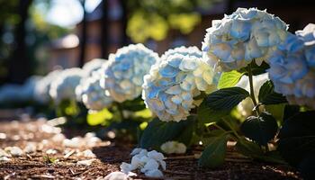 ai gerado fresco hortênsia Flor traz beleza para formal jardins gerado de ai foto