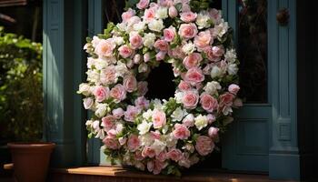 ai gerado flor ramalhete, fresco Rosa flores, beleza dentro natureza gerado de ai foto
