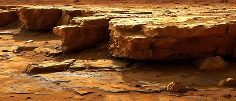 ai gerado majestoso Rocha formação dentro a coração do a deserto foto