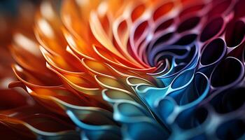 ai gerado abstrato colorida padronizar com vibrante formas e curvas gerado de ai foto