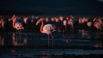 ai gerado animais dentro a selvagem refletir beleza dentro natureza tranquilo cena gerado de ai foto