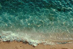 ai gerado lindo tropical turquesa oceano de praia profissional fotografia foto