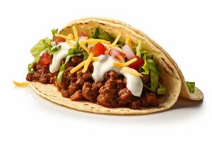 ai gerado taco Comida clipart foto