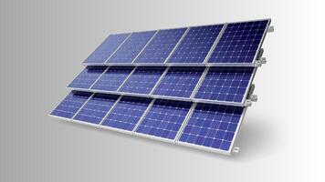 solar painel isolado em branco fundo com recorte caminho. solar painéis padronizar para sustentável energia. renovável solar energia. alternativo energia foto