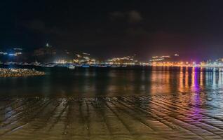 noite Visão do a baía do san Juan del sur, Nicarágua foto