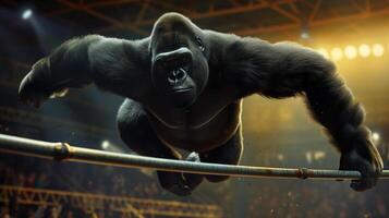 ai gerado gorila atletas. esporte foto