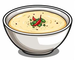 tigela do sopa com vermelho Pimenta foto