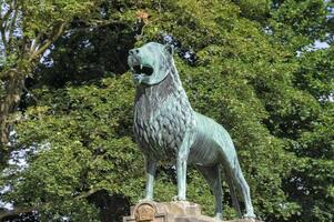 goslar, Alemanha, 2015, réplica do Brunswick leões bronze estátua, imperial Palácio ou Kaiserpfalz, goslar, Harz, mais baixo Saxônia, Alemanha, unesco mundo herança local foto