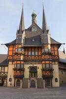 Wernigerode, Alemanha - 2015, Wernigerode cidade salão, Harz, Saxônia anhalt, Alemanha foto