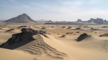 ai gerado deserto panorama Visão foto