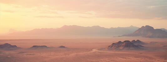 ai gerado aéreo Visão do deserto panorama foto