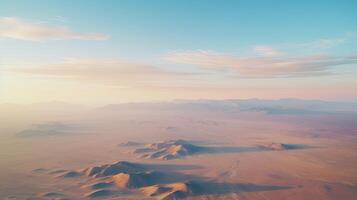 ai gerado aéreo Visão do deserto panorama foto