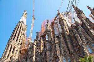 barcelona, Espanha - pode 23 la sagrada familia - a impressionante catedral projetado de Gaudí, que é ser Construir desde 19 marcha 1882 e é não acabado ainda pode 23, 2011 dentro barcelona, Espanha. foto