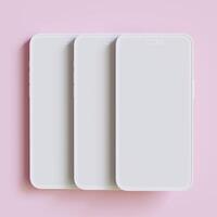 minimalista moderno argila para brincar coleção smartphones para apresentação, inscrição mostrar, em formação gráficos foto