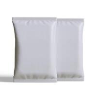 bolsa embalagem branco cor, realista 3d ilustração foto