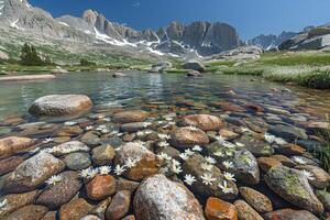 ai gerado lindo natureza montanha cenário profissional fotografia foto