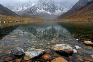 ai gerado lindo natureza montanha cenário profissional fotografia foto