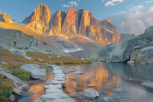 ai gerado lindo natureza montanha cenário profissional fotografia foto