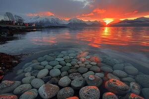 ai gerado lindo natureza montanha cenário profissional fotografia foto