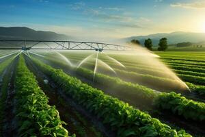 ai gerado precisão irrigação sistemas e agrícola práticas contribuindo para a eficiente usar do água dentro agricultura. foto