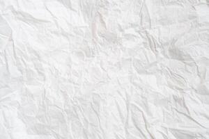 enrugado ou amassado branco estêncil ou lenço de papel papel usava para amassado papel fundo textura. foto