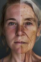 ai gerado a beleza do envelhecimento criada com generativo ai tecnologia foto