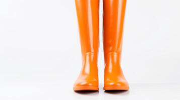 ai gerado laranja sobre a joelho chuteiras isolado em branco fundo com cópia de espaço para anúncio. generativo ai foto