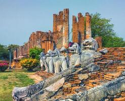 wat Thammikarat têmpora, unesco mundo herança, dentro ayutthaya, Tailândia foto