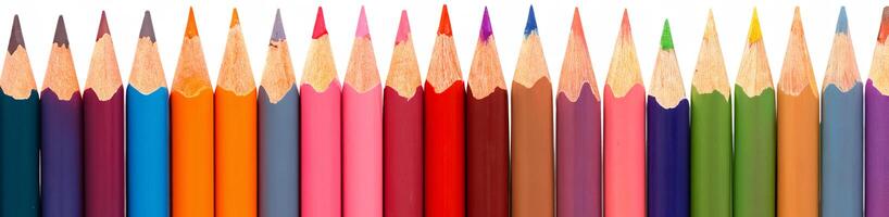 lápis de cor isolados foto