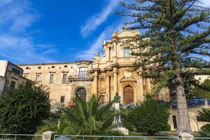 a fachada do a Igreja do st. Domingos - uma magnífico espécime do siciliano barroco dentro não, Sicília foto