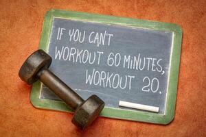 E se você pode não exercite-se 60. minutos foto