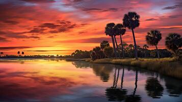 ai gerado período de férias florida manhã ai gerado foto