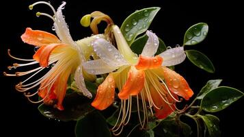 ai gerado néctar madressilva flor ai gerado foto