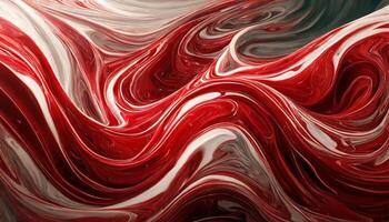 ai gerado gerado imagem do abstrato vermelho e branco líquido fundo foto