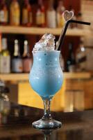 gelado azul bolha Chiclete frappe foto