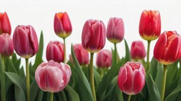 ai gerado foto do tulipas isolado em branco. ai gerado