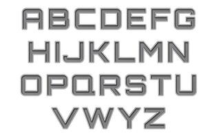 perfurado metal alfabeto conjunto foto