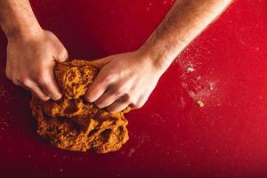 processo de cozimento seitan caseiro. como fazer carne vegana foto