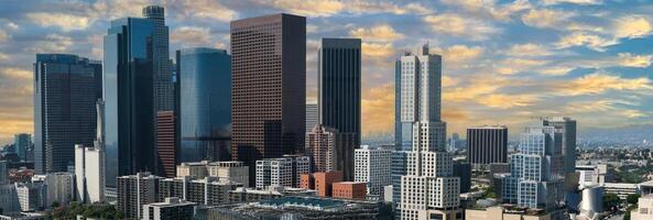 los angeles paisagem urbana panorama manhã luz foto