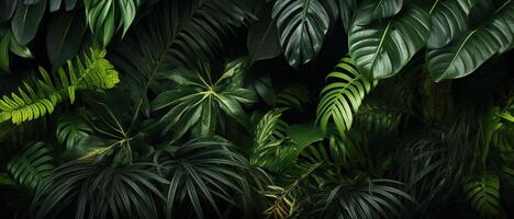 ai gerado tropical Palma folhas, floral padronizar fundo, real foto