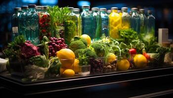 ai gerado frescor do fruta e vegetal, saudável comendo, orgânico variação dentro mercearias gerado de ai foto