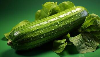 ai gerado frescor do orgânico vegetais, natureza saudável comendo, molhado com orvalho gerado de ai foto