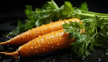 ai gerado frescor do orgânico vegetais, saudável comendo, gourmet salada ao ar livre gerado de ai foto