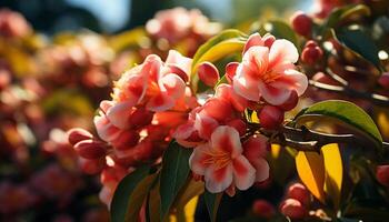 ai gerado frescor e beleza dentro natureza vibrante, multi colori flores Flor ao ar livre gerado de ai foto