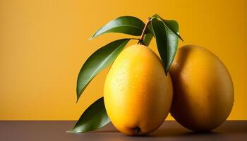 ai gerado frescor e natureza dentro uma vibrante, suculento, amarelo citrino fruta gerado de ai foto