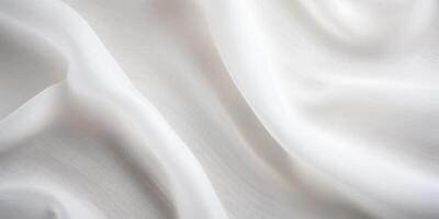 ai gerado ondas do branco cetim tecido com suave textura. neutro suave têxtil. generativo ai foto