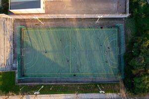 rua público futebol quadra aéreo Visão foto