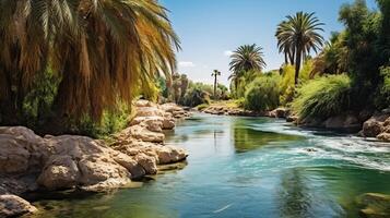 ai gerado Jordânia rio é a paraíso em terra foto